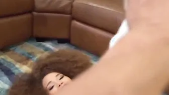 Little Black 19 Yo Step daughter Cecilia Lion Boned By White Stepdad pov
