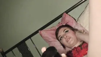 Irresistible hipster Women banging herself out with a biggest african sex toy