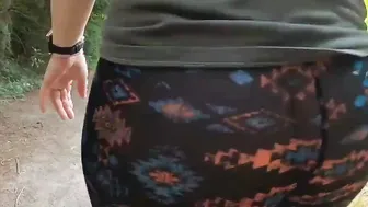 Milf Gigantic Booty Watch Thru Pants Outside Trail