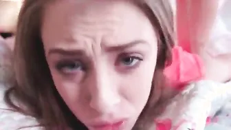 Delicious blonde 18 year old bimbo Allie Nicole offer amazingly hot deeply and gotten her twat fucked rough from behind