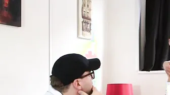 Dirty british micro cock domme wanking submissive BF