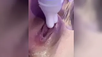 Small Beauty teases cunt for extreme gushing orgasm