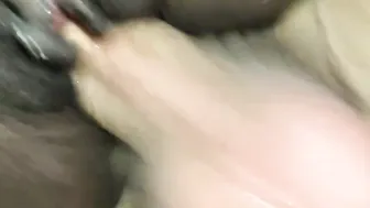 Beating up her juicy chocolate snatch