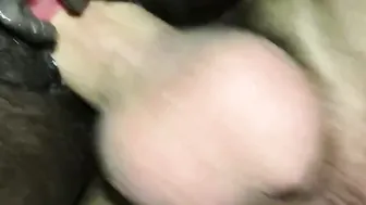 Beating up her juicy chocolate snatch