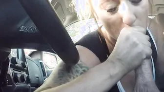 Hot ex-wife cheats on hubby into his own truck to offer me road oral sex oral sex fellatio Cutie