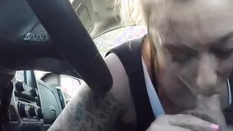 hot ex-wife cheats on hubby into his own truck to offer me road oral sex oral sex fellatio Cutie