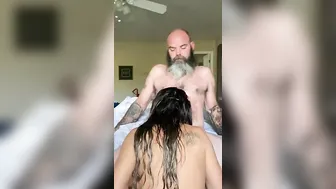 Mom gagging on cock morning sex