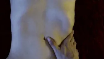 Bound to bed for fetish sex