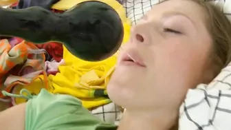 Marina plays with dildos that fill her with a desire