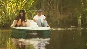 My adorable bimbos plowed from behind on the boat
