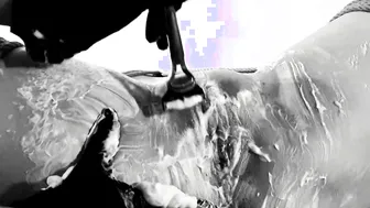 Kinktober day 15 - SHAVING KINK: Bound her up bald her cunt and made her squirt: Bdsmlovers91