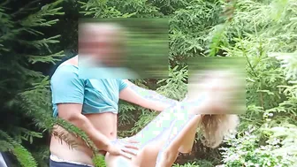 Amateurs fucking inside outdoor wood