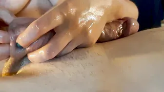 Nude Hand Job.. Cumming while grabbing nuts
