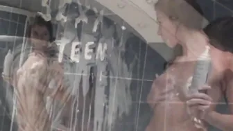18 Year Old Lesley getting Sexual into restroom