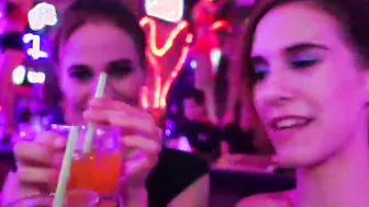 Paradise Gfs - Twins party on vacation and gets banged at club - Part one