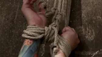 Lesbo hogtied gagged and spanked