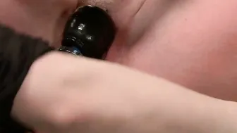 Cutie butt tied dyke screwed with sex toy