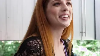Sexsual America - Fiery red head Scarlett Mae fucks friends hubby after masturbating herself