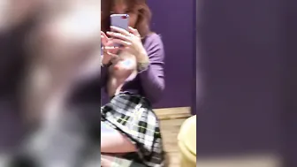 Young bimbos changing clothes into the locker room after school