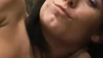 Vulgar hoe with bald cunt getting her asshole stuffed