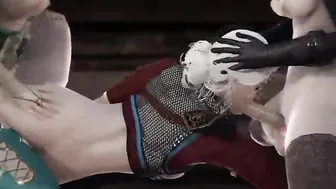 The Witcher Triple Futanari - Ciri has sex with Triss and Yennefer