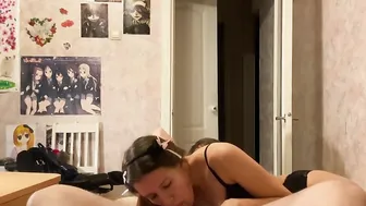 Step sis lets me cum into her tight snatch