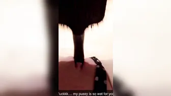 Sexting my step dude on Snapchat until he fucks me and ejaculates inside my twat