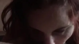 A babe skank dig sucking off penis hard facefuck deep throat with daddy