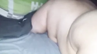 Nasty BBW Skank Getting Her Huge Leaking Snatch Played