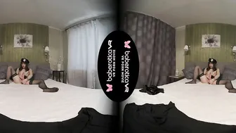 Solo gal Monica is masturbating with a sex toy inside VR