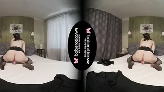 Solo gal Monica is masturbating with a sex toy inside VR
