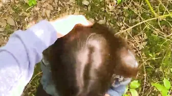 Meeting a stranger inside the woods and quickly plowed her into the bushes
