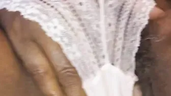 Babe african fiance leaking underwear play