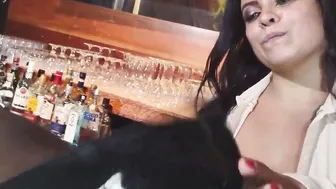 When serving that african man I couldnt resist and called him to the counter - Natasha Sex Apeeal