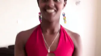 Interracial Anal for a Job into Real Ebony Casting Scene