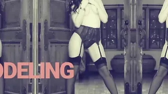 Super Sexy curved camgirl posed inside incredible panties before passion striptease