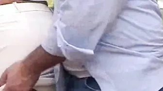 The best Bus Groping sex tape Voluptuous Business Woman plays with Groper 