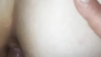 Rough anal amateur wifey love anal and cum inside booty close up