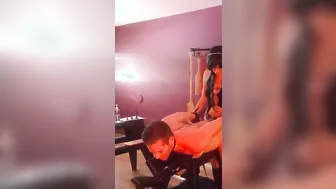 Gf Envy Pegging Slave Into Chastity With Strap-On