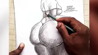 HUGE BUTT AFRICAN mom WEARING G-STRING || Comic Drawing
