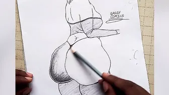 HUGE BUTT AFRICAN mom WEARING G-STRING || Comic Drawing