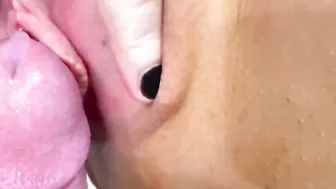 My creamy twat was ready for his gorgeous Dick so i got comfortable ready for his soak Cum