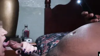 Cheating White PAWG Cougar Blows big black dick