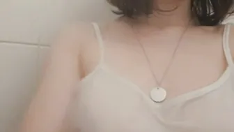 cunt with mouth next door taking showet to soak her top and tease her twat and make you see her