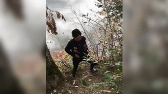 Rachel highandhorny22 Out for a walk and a smoke and had to peeing And suck his penis a bit