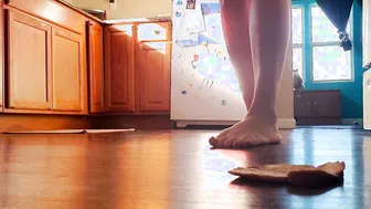 Food Stomp Custom Bread Barefoot High Heel Wedge Female Domination Fan Order