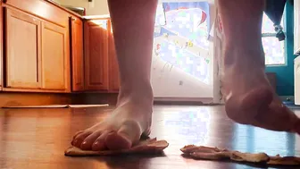 Food Stomp Custom Bread Barefoot High Heel Wedge Female Domination Fan Order