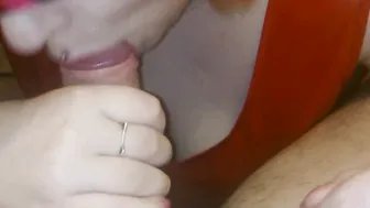 Barely Legal women Inside LATEX Dress Bj Blindfolded With Stranger