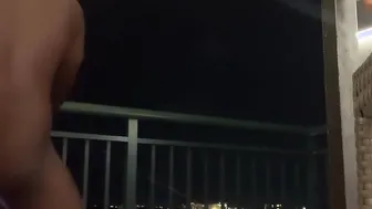 Huge Butt Hispanic Slutwife Tina fucks bbcs on balcony