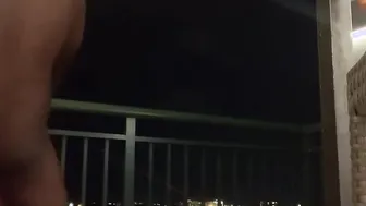Huge Butt Hispanic Slutwife Tina fucks bbcs on balcony
